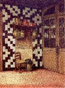 Millet, Francis David Flemish Kitchen Germany oil painting reproduction
